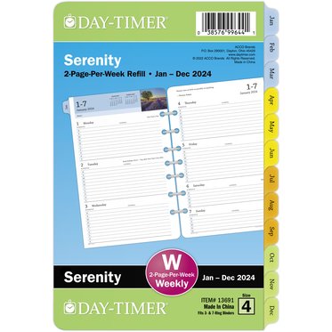 Serenity 2-Page-Per-Week Diary Refill
