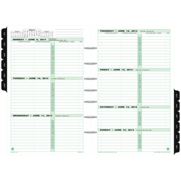 Desk size - Diary Refill - Original 2-Page-Per-Week - July 18