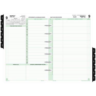 Desk size - Diary Refill - Reference 2-Page-Per-Day - January 18