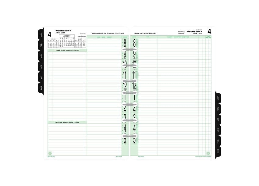 Daytimer UK Diary Refills Original 2 Page Per Day Diary Refill Daytimer uk diary refills original 2 page per day diary refill
