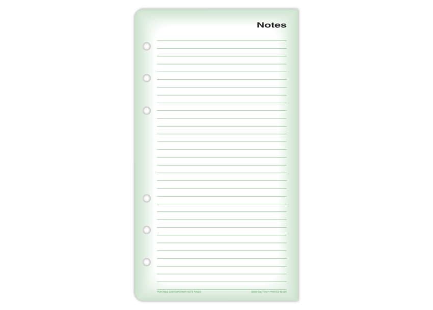 Green Paper Notepad Daytimer UK - Organiser Accessories - Note Sheets & Forms - Traditional ...