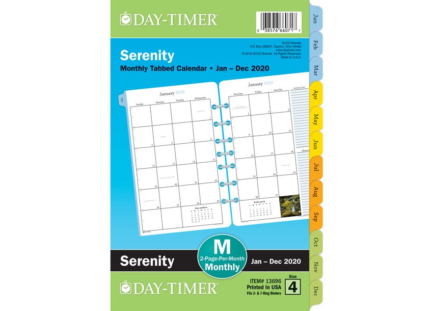 Daytimer UK Diary Refills 2 Page Per Month Serenity 2 Page Per Daytimer uk diary refills 2 page per month serenity 2 page per