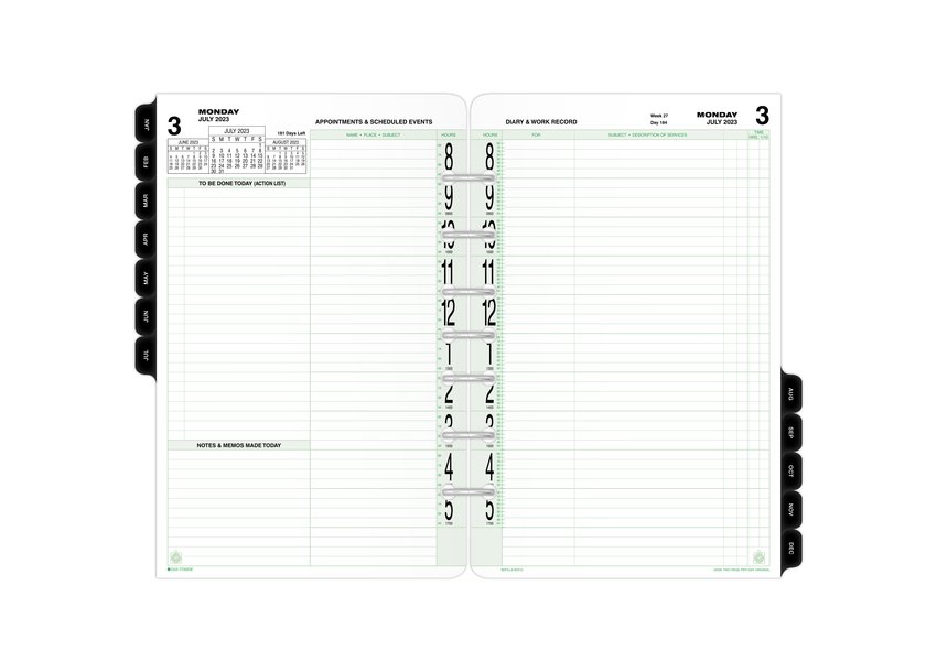 Daytimer UK Diary Refills Original 2 Page Per Day Diary Refill With Daytimer uk diary refills original 2 page per day diary refill with