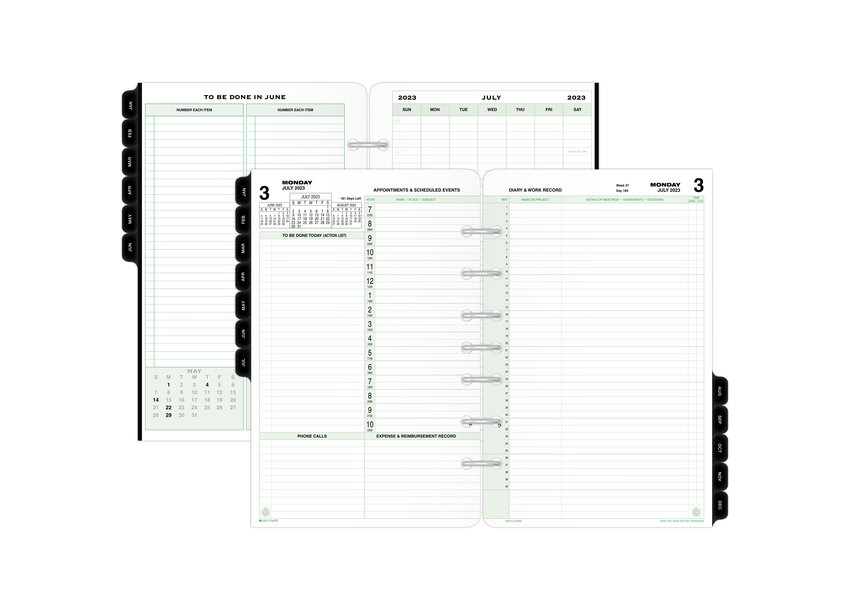 Daytimer UK Diary Refills Reference 2 Page Per Day Diary Refill Daytimer uk diary refills reference 2 page per day diary refill